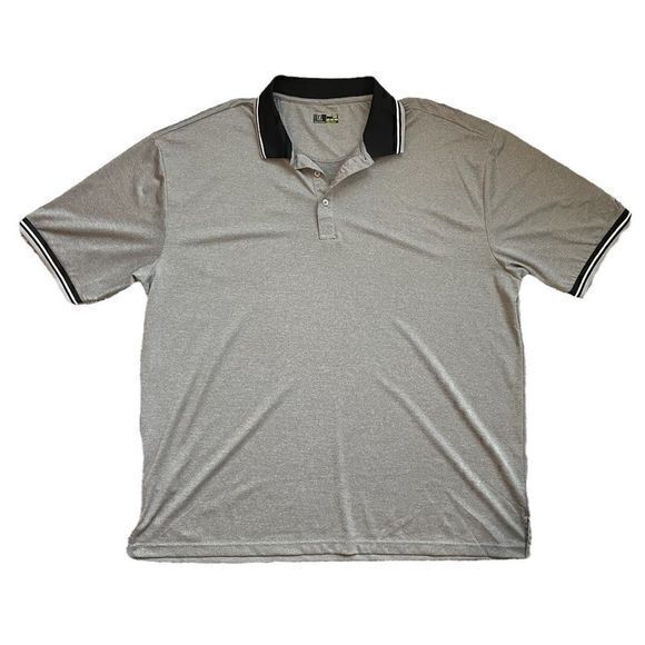 PGA Tour Other - PGA TOUR Big & Tall Athletic Fit Short Sleeve Motionflux 360 Gray Polo Shirt ***